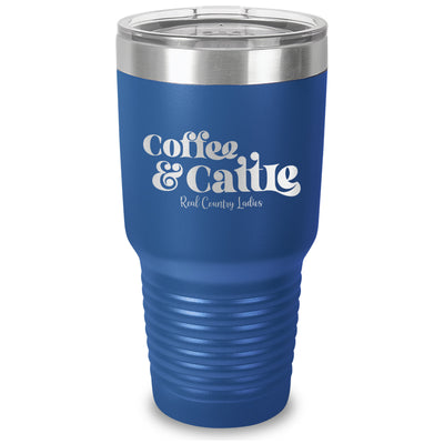 Coffee And Cattle Laser Etched Tumbler