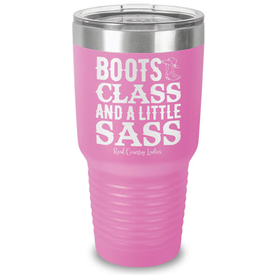 Boots Class Sass Laser Etched Tumbler