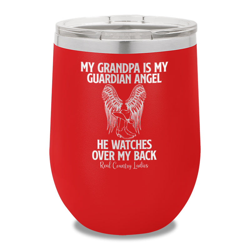 My Grandpa Is My Guardian Angel 12oz Stemless Wine Cup