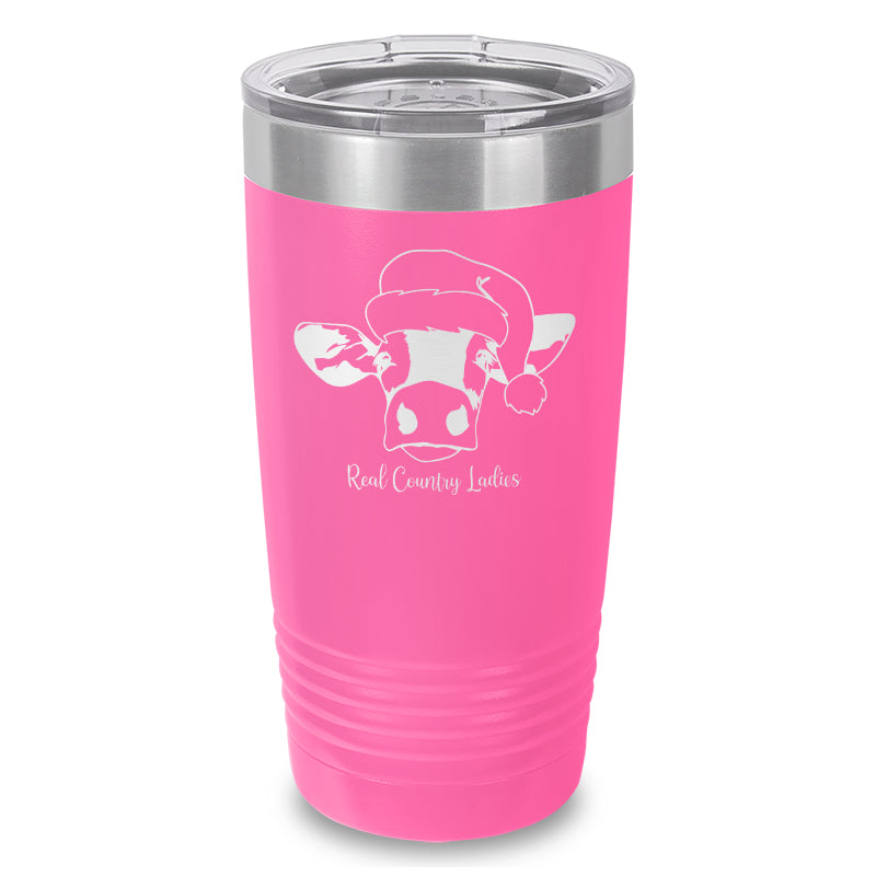 Christmas Cow Laser Etched Tumbler