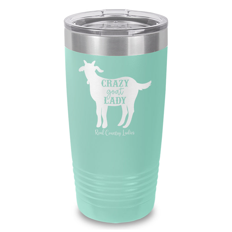 Crazy Goat Lady Laser Etched Tumbler