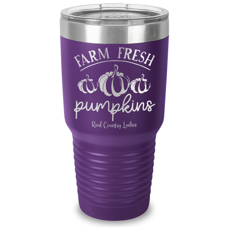 Farm Fresh Pumpkins Laser Etched Tumbler