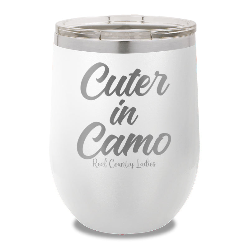 Cuter In Camo 12oz Stemless Wine Cup