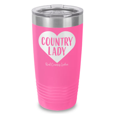 Country Lady Heart Laser Etched Tumbler