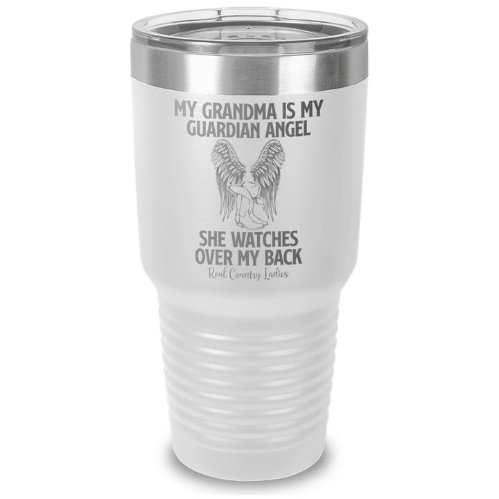 My Grandma Is My Guardian Angel Laser Etched Tumbler