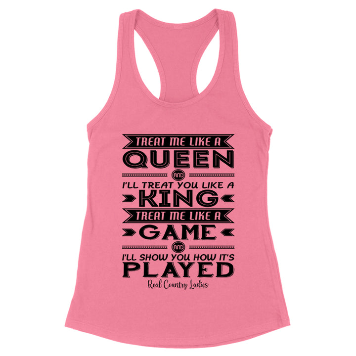 Like A Queen Black Print Front Apparel