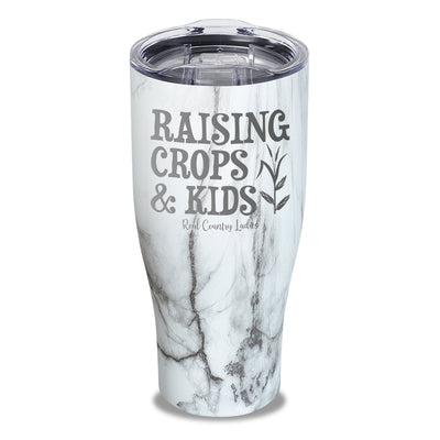 Raising Crops And Kids Laser Etched Tumbler