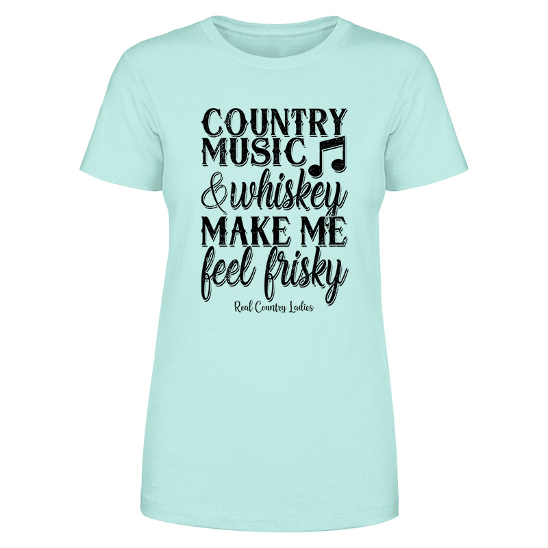 Country Music And Whiskey Black Print Front Apparel