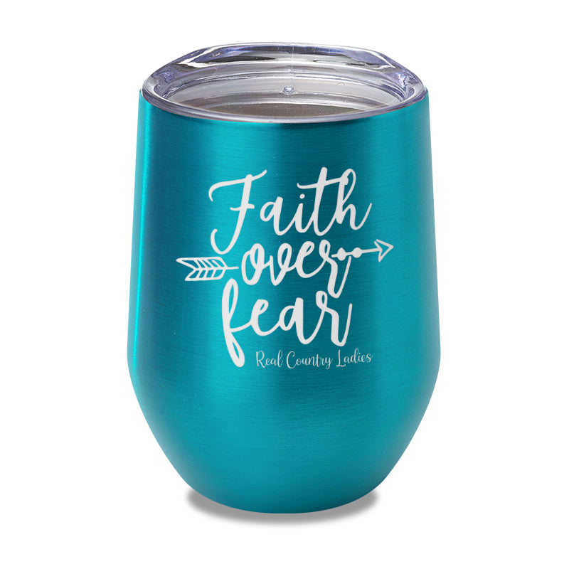 Faith Over Fear Laser Etched Tumbler