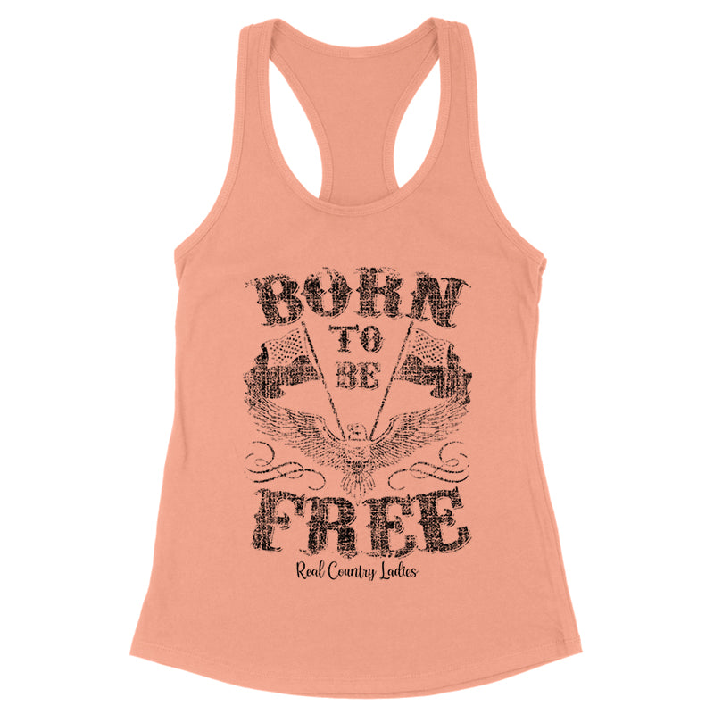 Born To Be Free Black Print Front Apparel