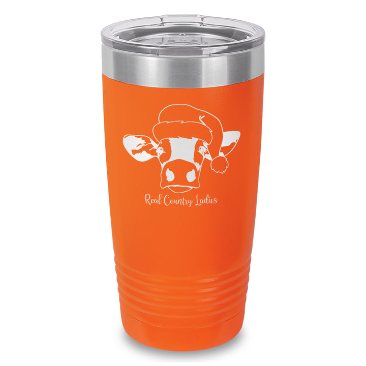 Christmas Cow Laser Etched Tumbler