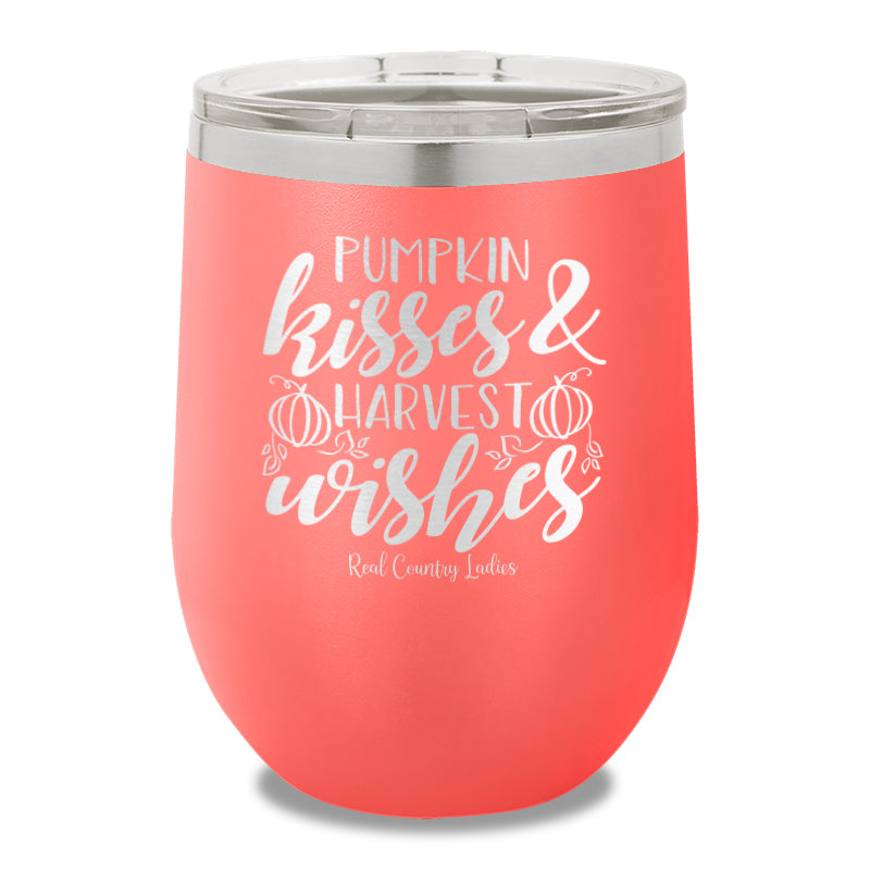 Pumpkin Kisses 12oz Stemless Wine Cup