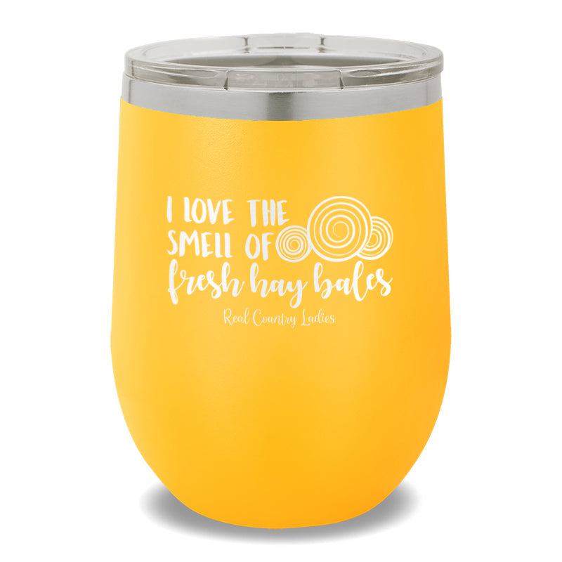 Fresh Hay Bales 12oz Stemless Wine Cup