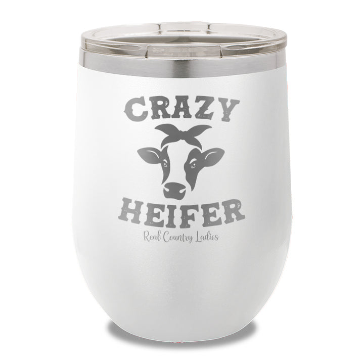 Crazy Heifer 12oz Stemless Wine Cup