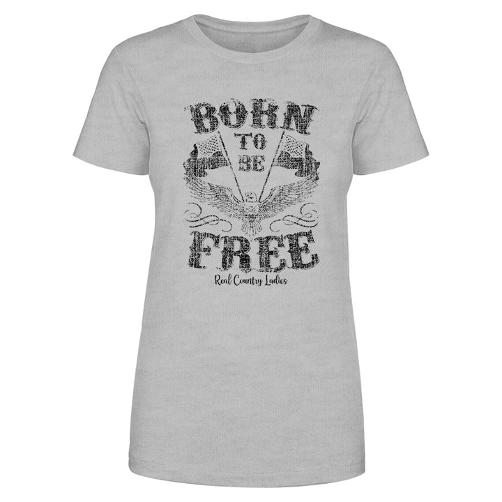 Born To Be Free Black Print Front Apparel