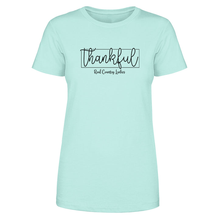 Thankful Black Print Front Apparel