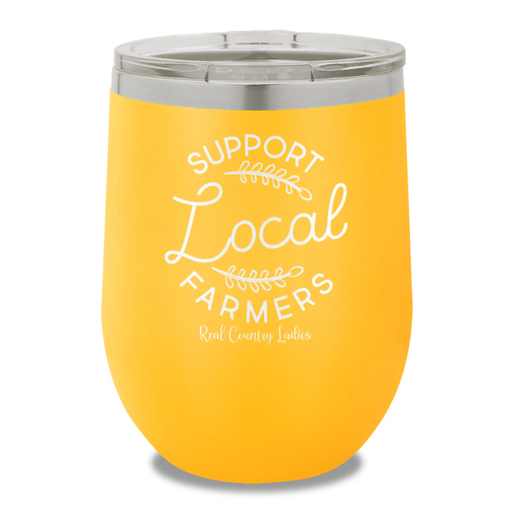 Support Local Farmers 12oz Stemless Wine Cup