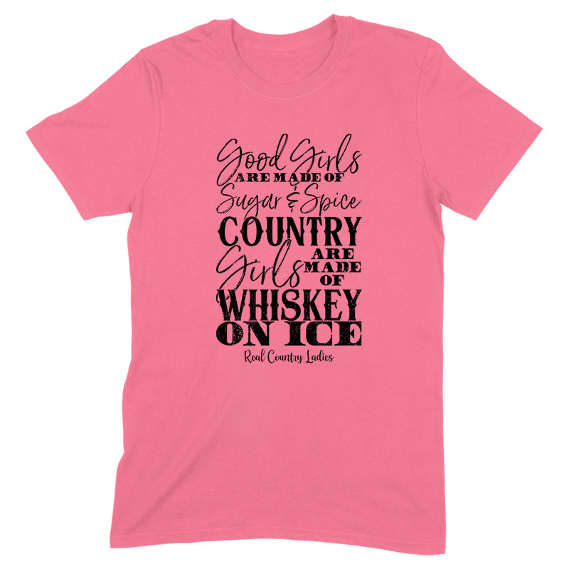 Whiskey On Ice Black Print Front Apparel