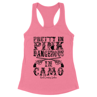 Pretty In Pink Black Print Front Apparel