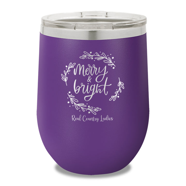 Merry And Bright 12oz Stemless Wine Cup