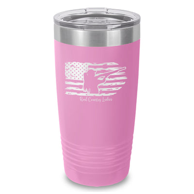 Shotgun USA Flag Laser Etched Tumbler