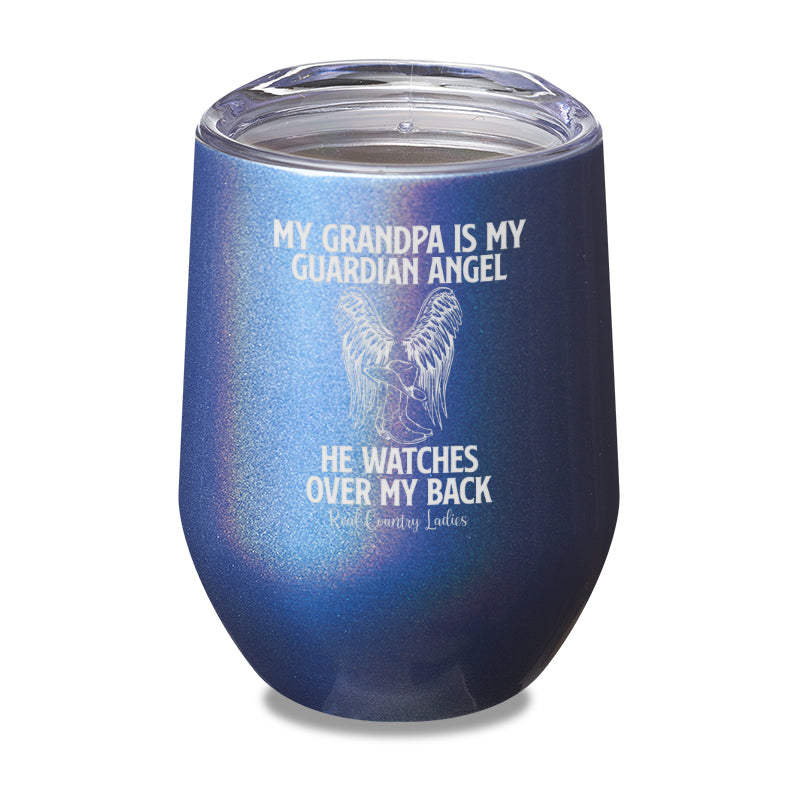 My Grandpa Is My Guardian Angel Laser Etched Tumbler