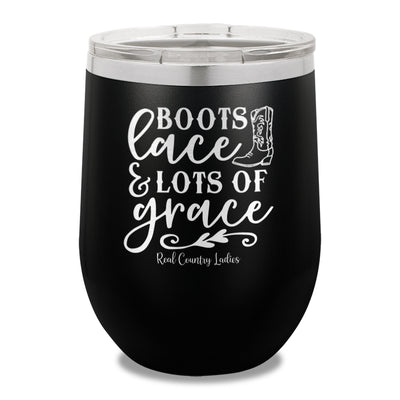 Boots Lace And Lots Of Grace 12oz Stemless Wine Cup