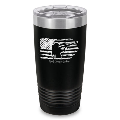 Shotgun USA Flag Laser Etched Tumbler