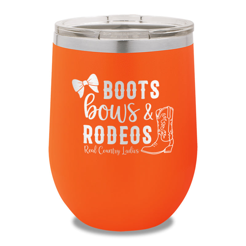 Boots Bows And Rodeos 12oz Stemless Wine Cup