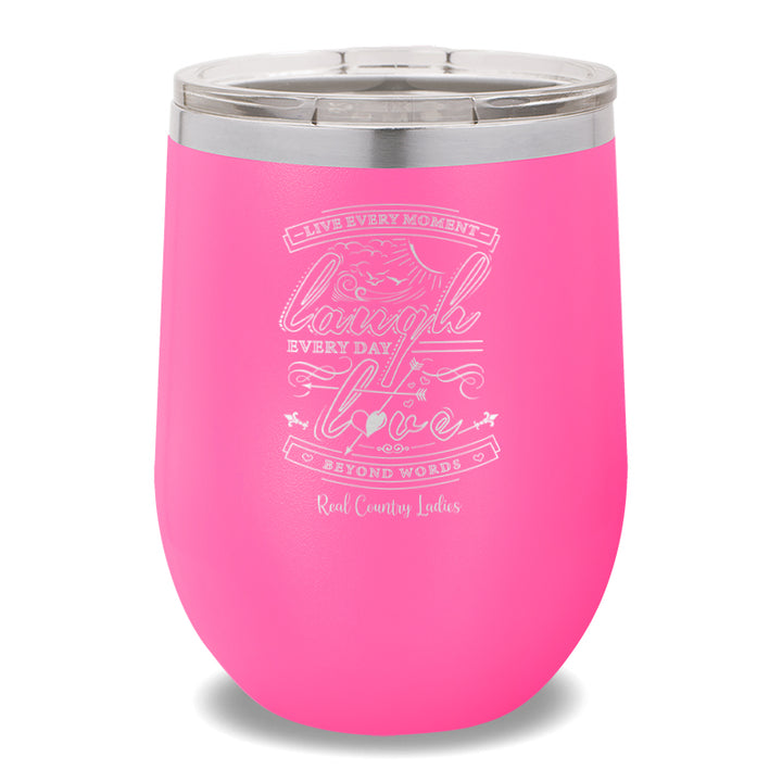 Live Laugh Love 12oz Stemless Wine Cup