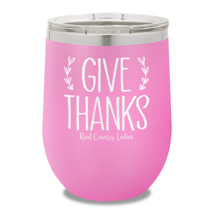 Give Thanks 12oz Stemless Wine Cup