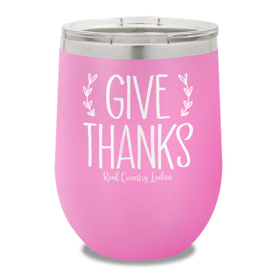 Give Thanks 12oz Stemless Wine Cup