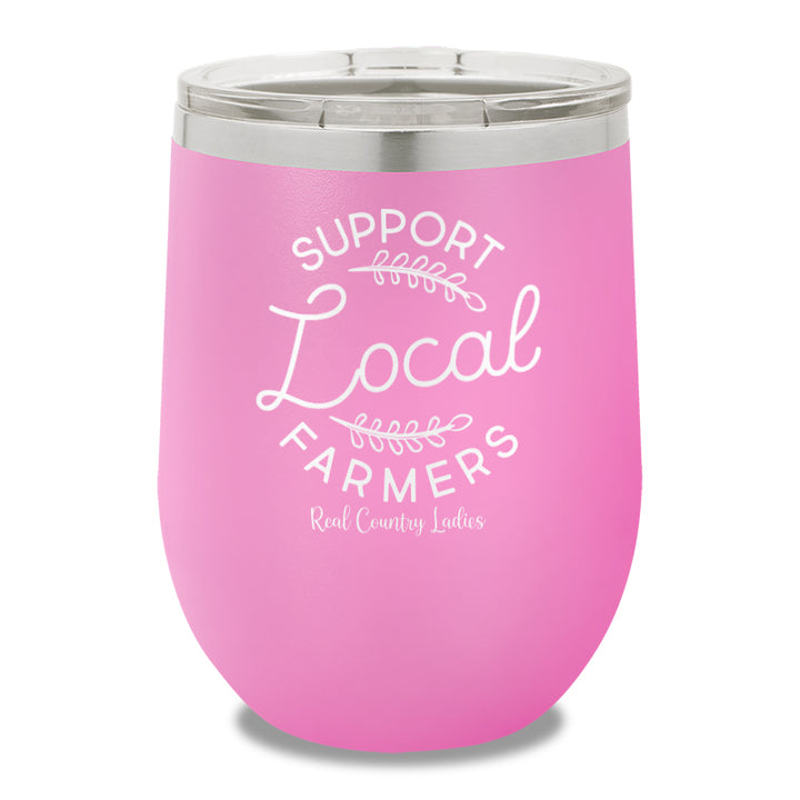 Support Local Farmers 12oz Stemless Wine Cup