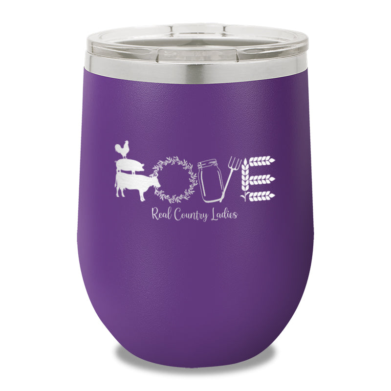 Farmhouse Love 12oz Stemless Wine Cup