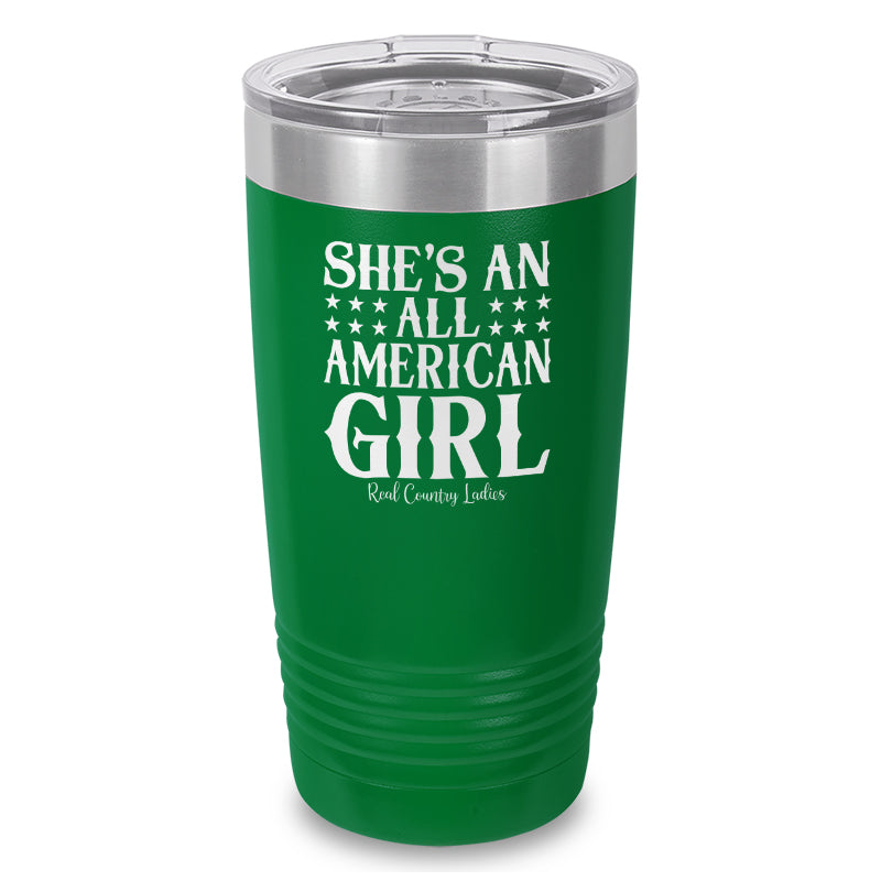 All American Girl Laser Etched Tumbler