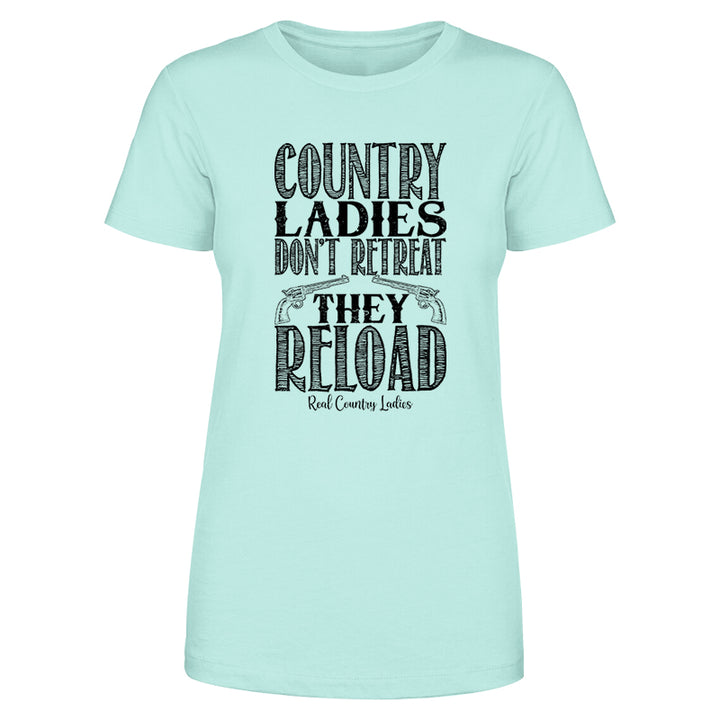 Country Ladies Don't Retreat Black Print Front Apparel