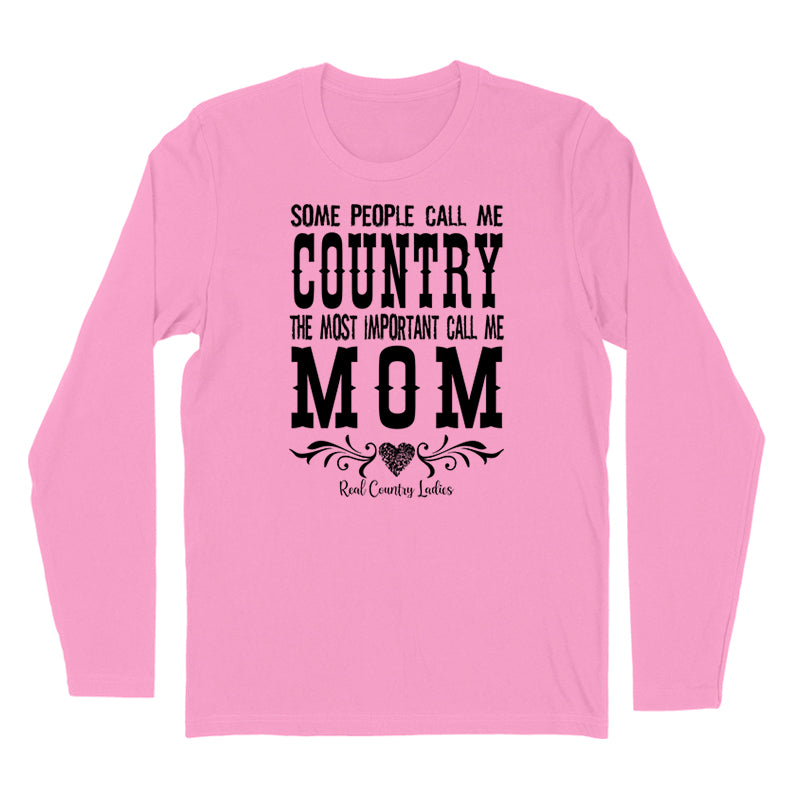 Country Mom Black Print Hoodies & Long Sleeves