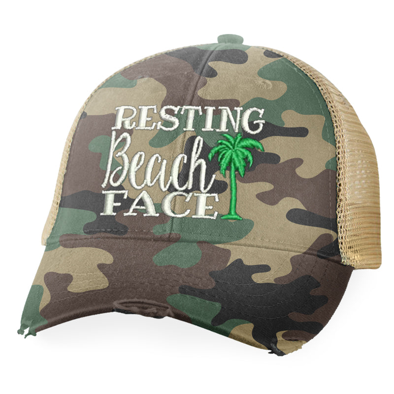 Resting Beach Face Hat