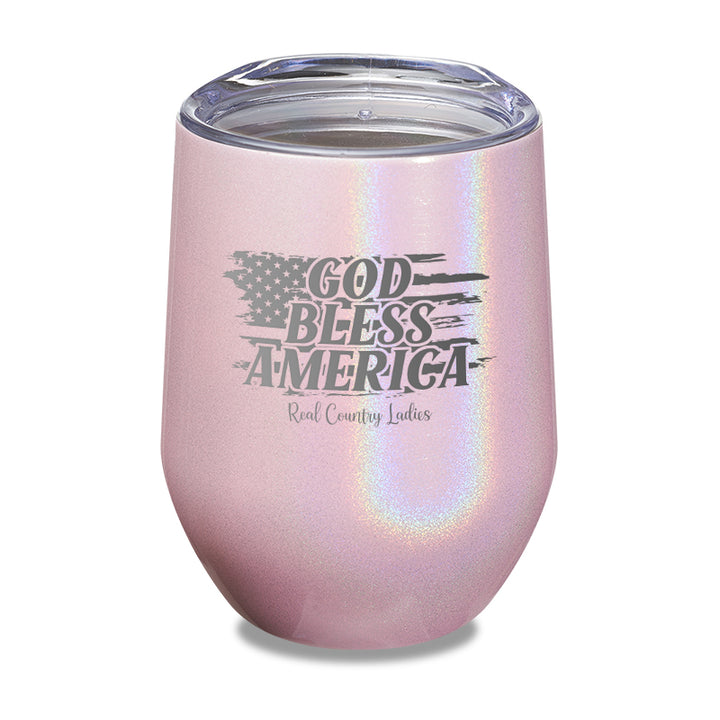 God Bless America Laser Etched Tumbler