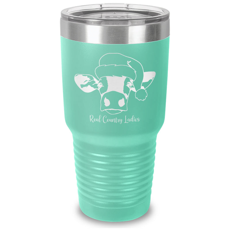 Christmas Cow Laser Etched Tumbler