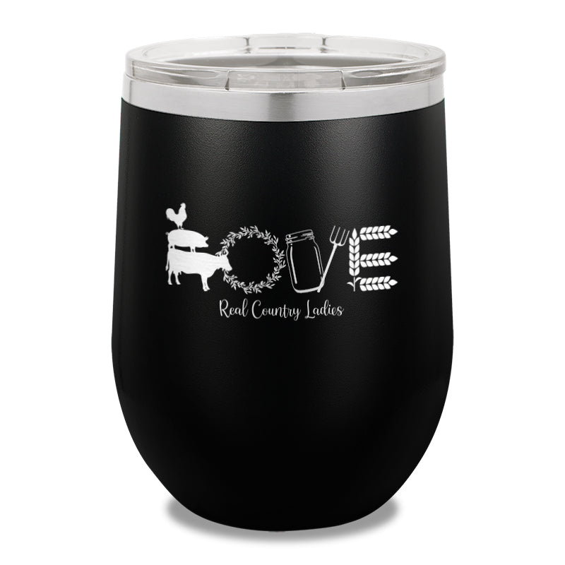 Farmhouse Love 12oz Stemless Wine Cup