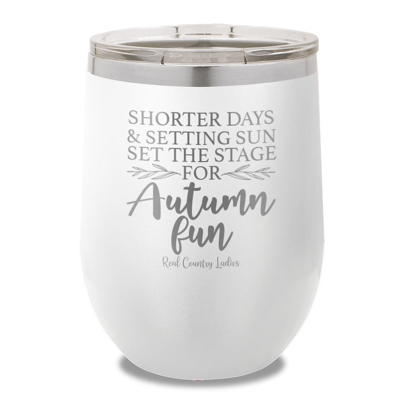 Shorter Days And Setting Sun 12oz Stemless Wine Cup