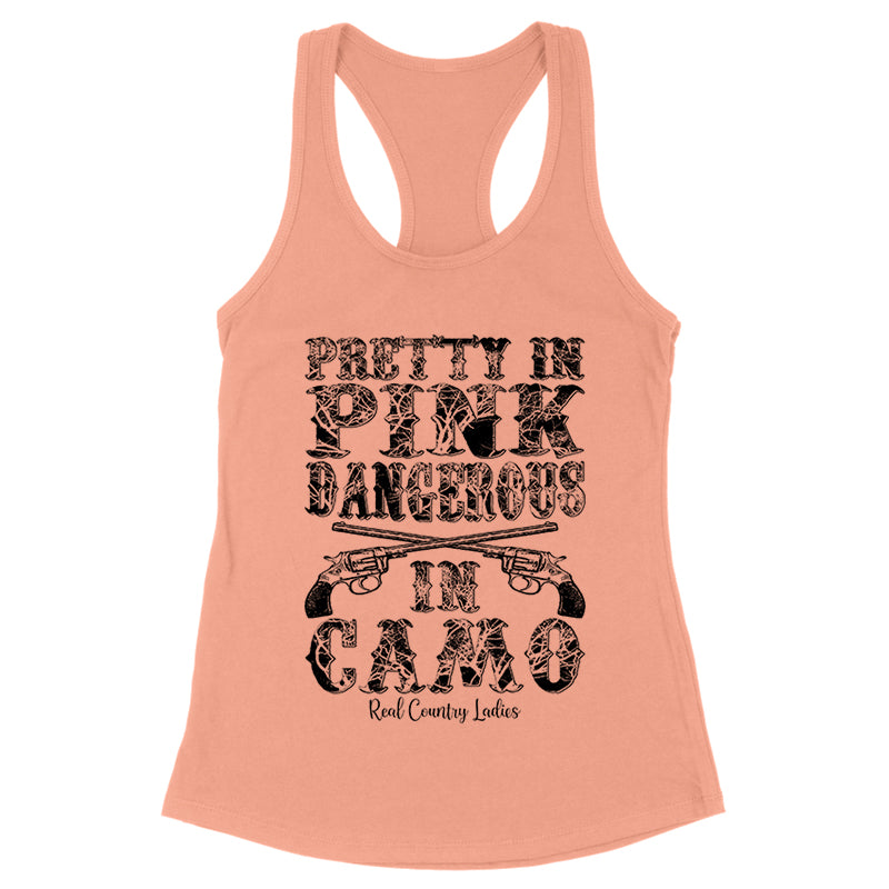 Pretty In Pink Black Print Front Apparel