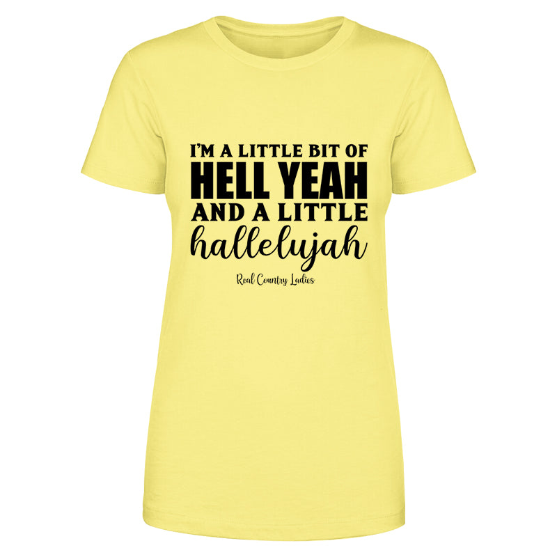 Hell Yeah And Hallelujah Black Print Front Apparel