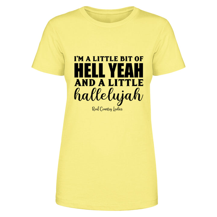 Hell Yeah And Hallelujah Black Print Front Apparel