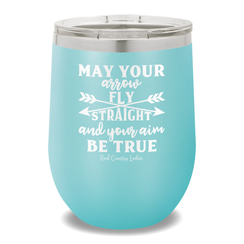 May Your Arrow Fly Straight 12oz Stemless Wine Cup