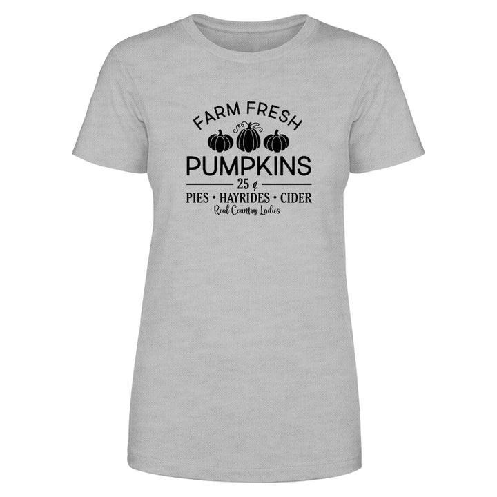 Farm Fresh Pumpkins Black Print Front Apparel