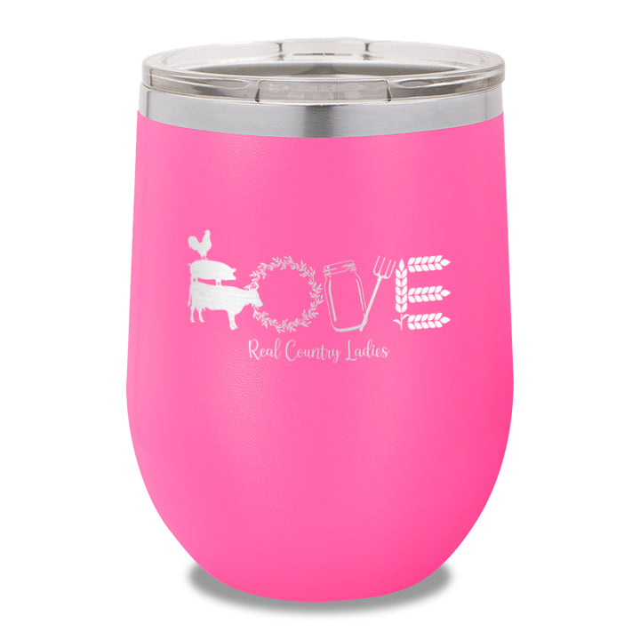 Farmhouse Love 12oz Stemless Wine Cup