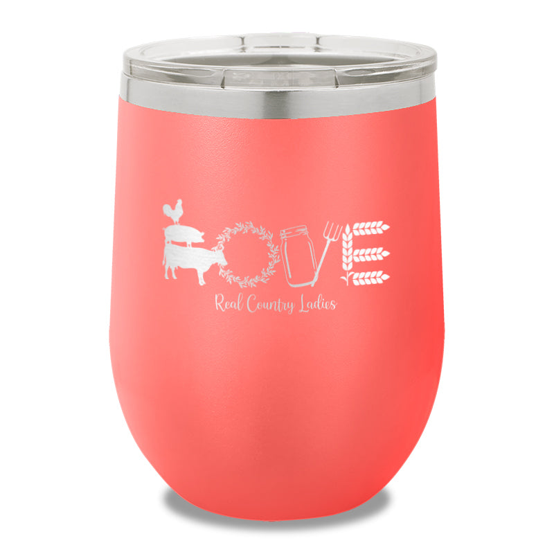 Farmhouse Love 12oz Stemless Wine Cup