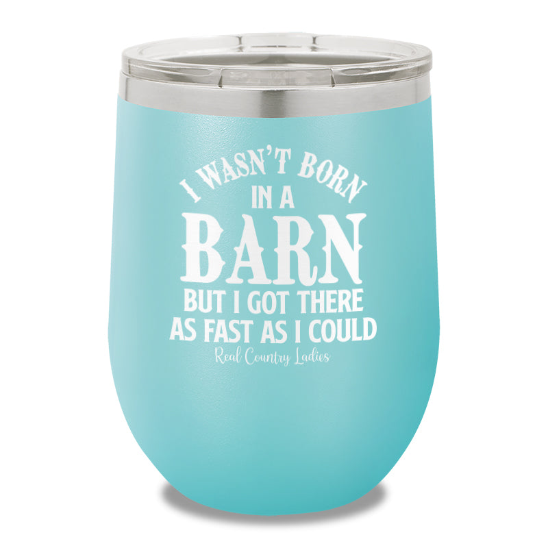 I Wasn't Born In A Barn 12oz Stemless Wine Cup